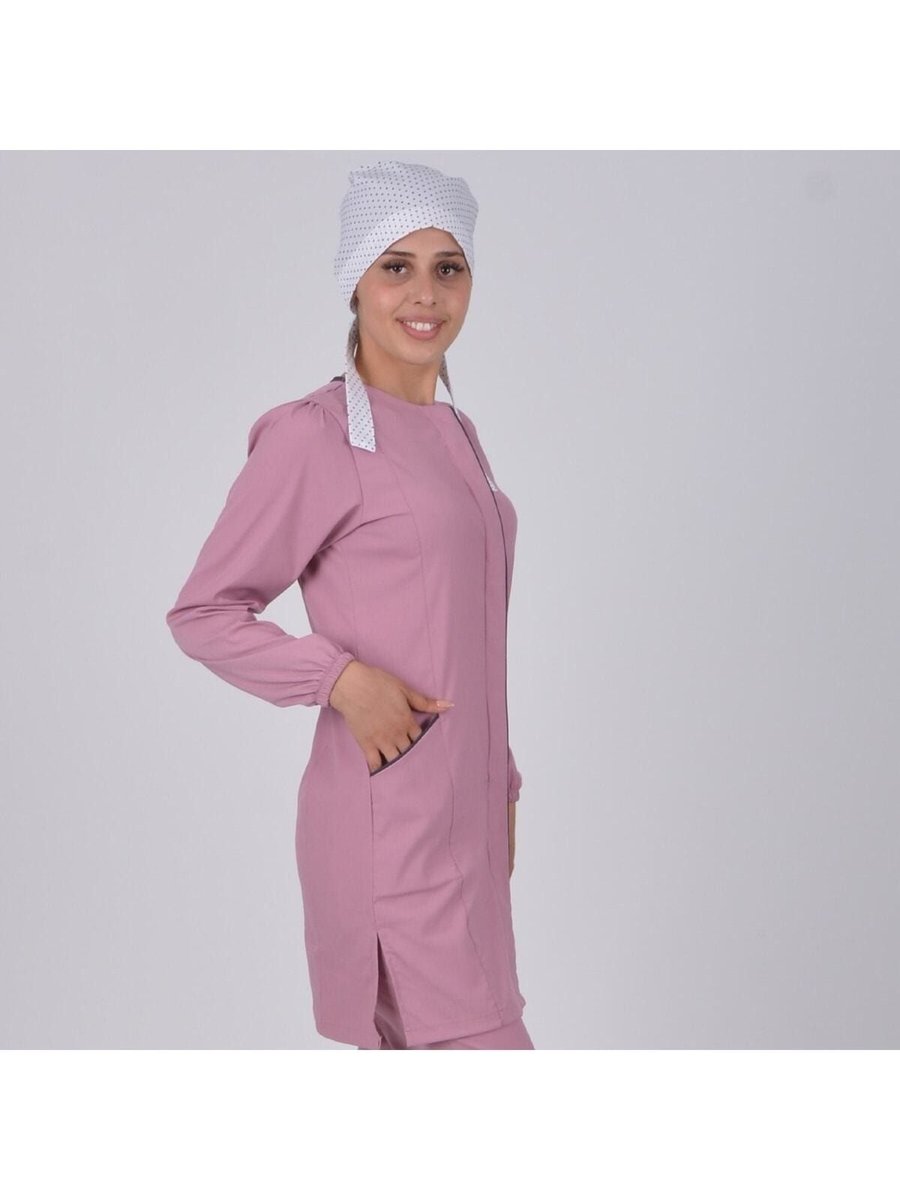 Nur Medikal Giyim Pudra Soft Likra Hemşire Doktor Alt Üst Takım Üniforma