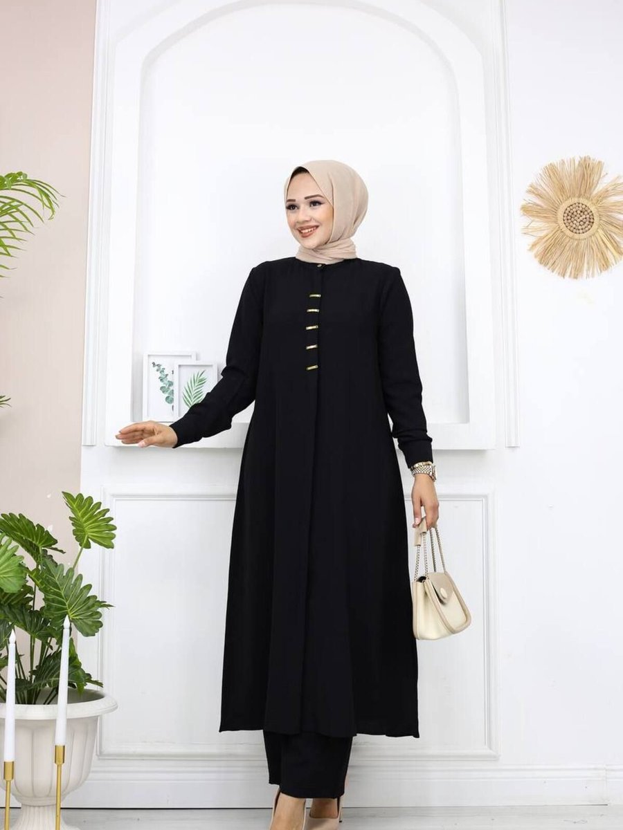 Lavinia Butik Tunik Pantolon Takım Özel Gün Davetler İçin Krep Kumaş