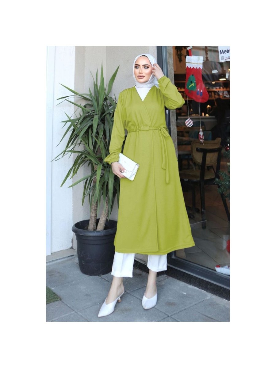 Narnuga Tünel Kemer Detay Kimono Yeşil