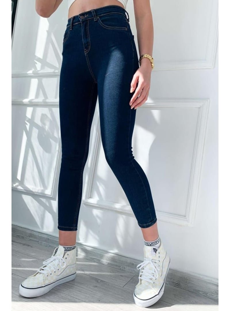 Bestenur Lacivert Skinny Kot Pantolon
