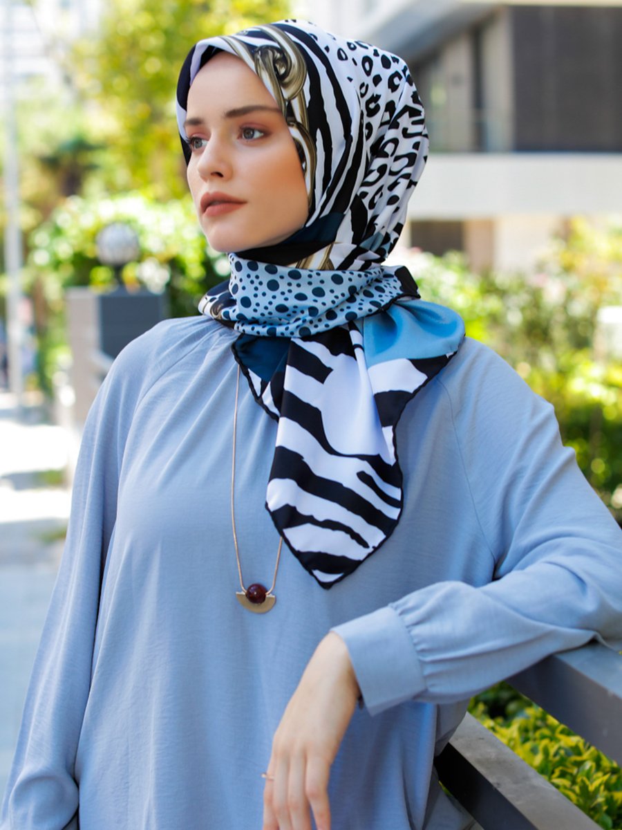 Şalevi Şal Evi Zincir Twill Eşarp Renkli