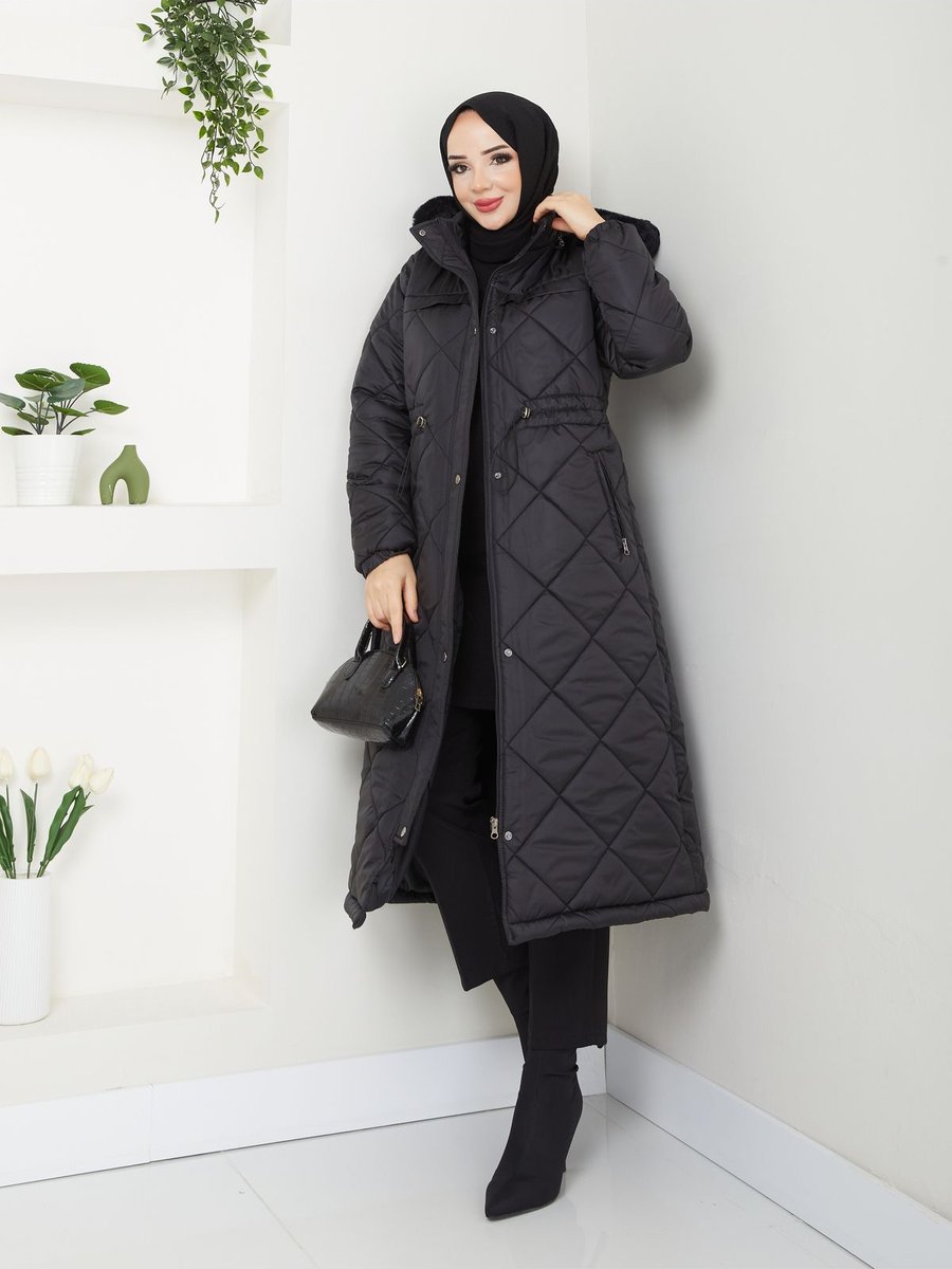 Moda Uzun Şişme Mont