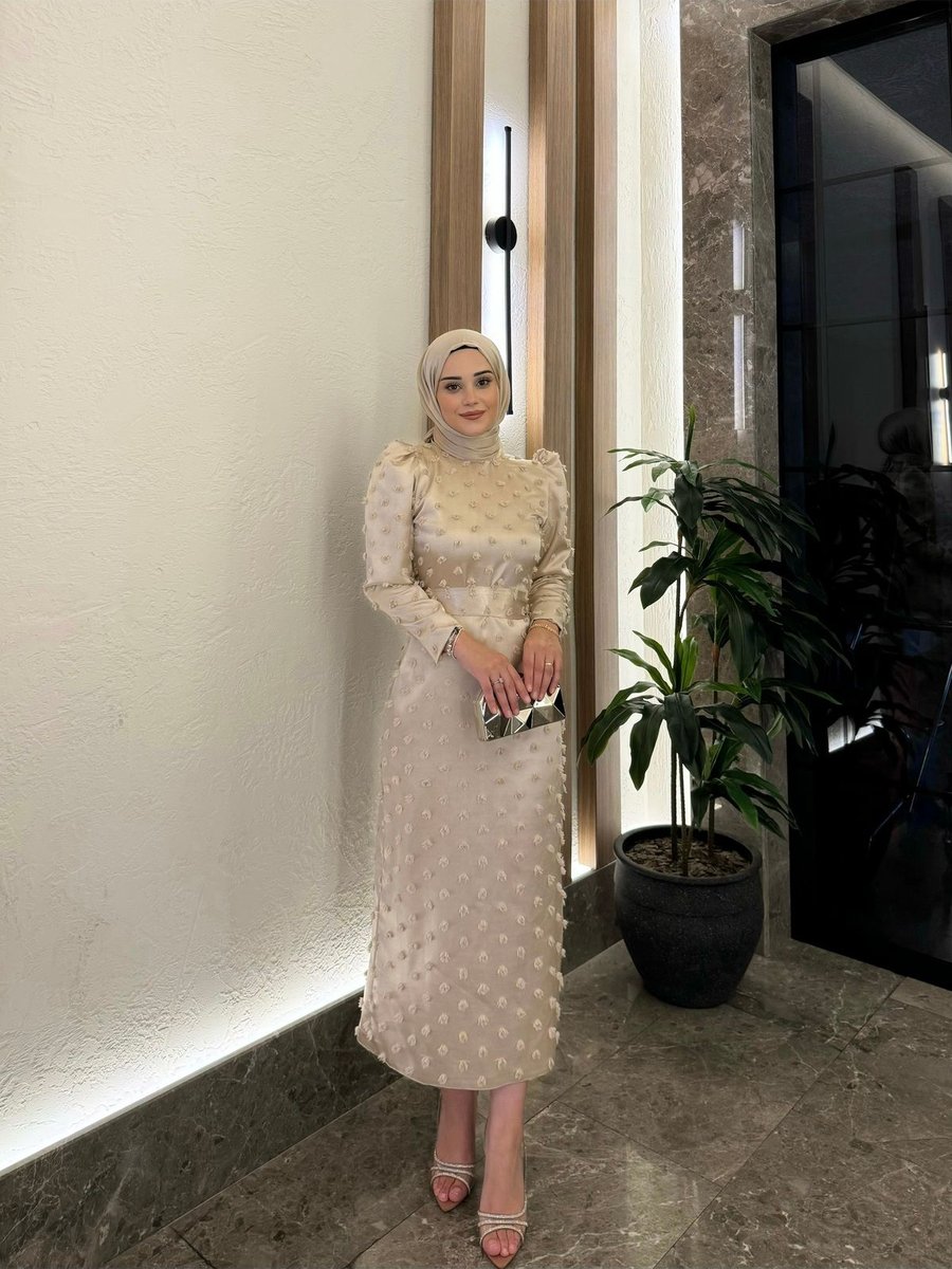 By Atelier Bej Perla Kalem Abiye Elbise