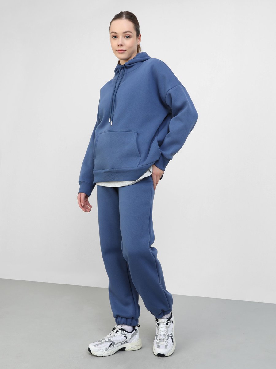 Benin Şardonlu Jogger Pantolon Açık İndigo
