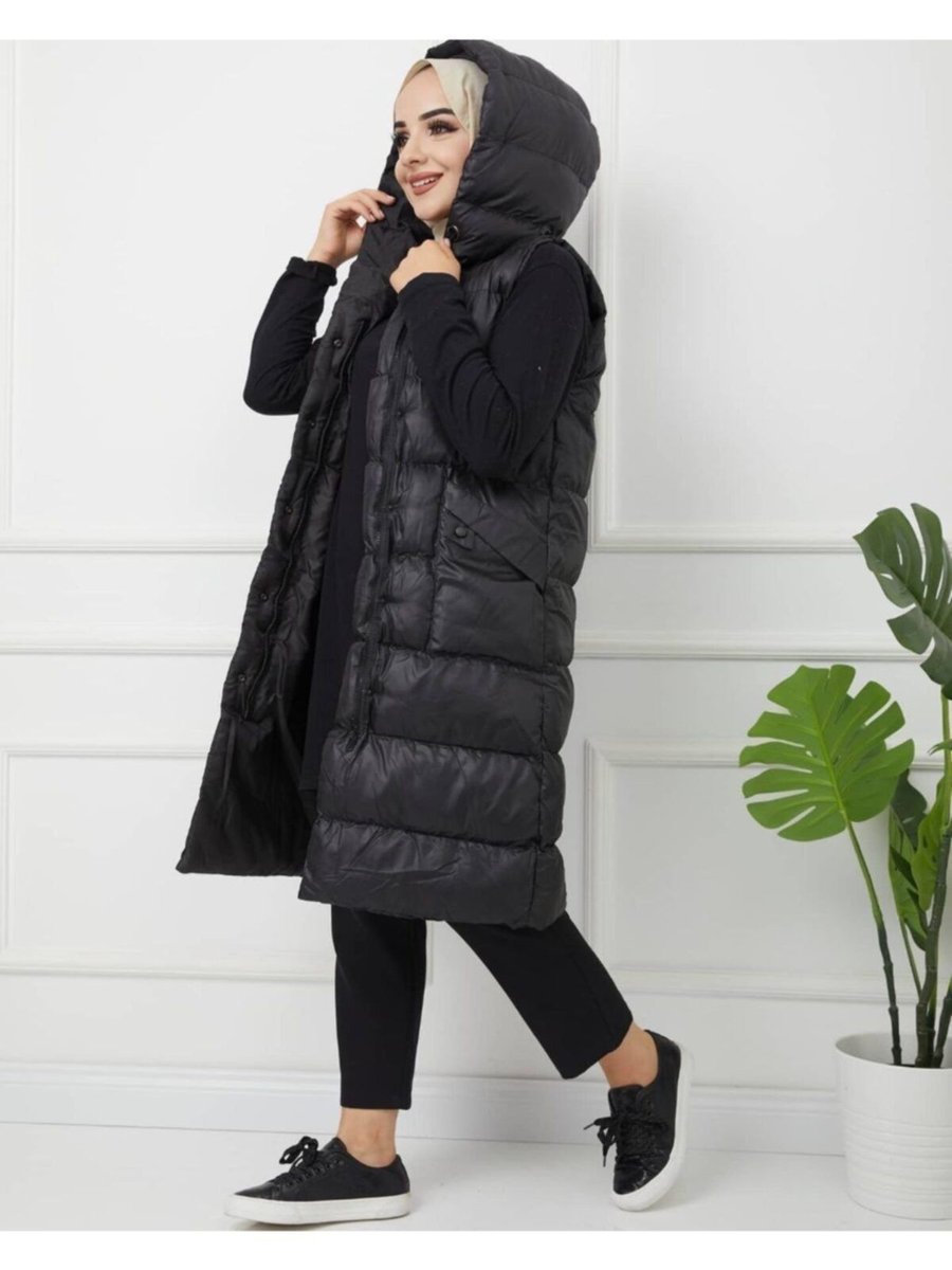 Güner Seramik Arin Moda Şapkalı Şişme Yelek