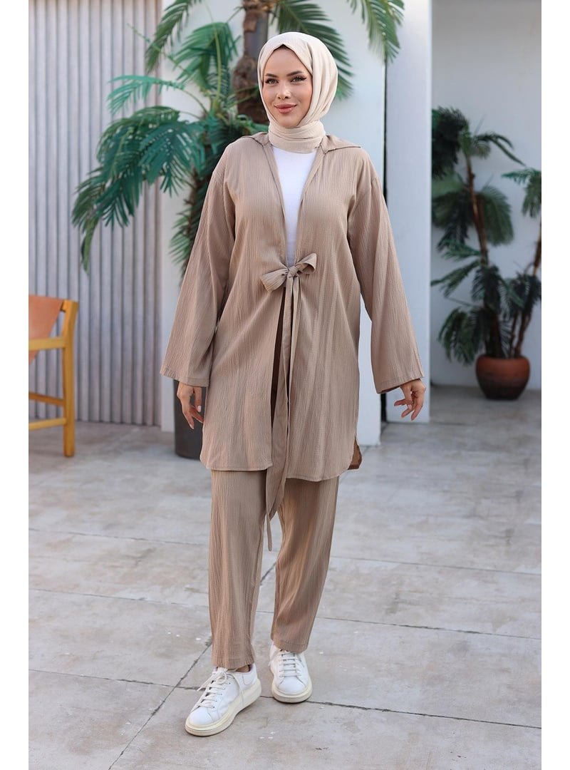 Misskayle Vizon Bağlama Detaylı Kimono Takım