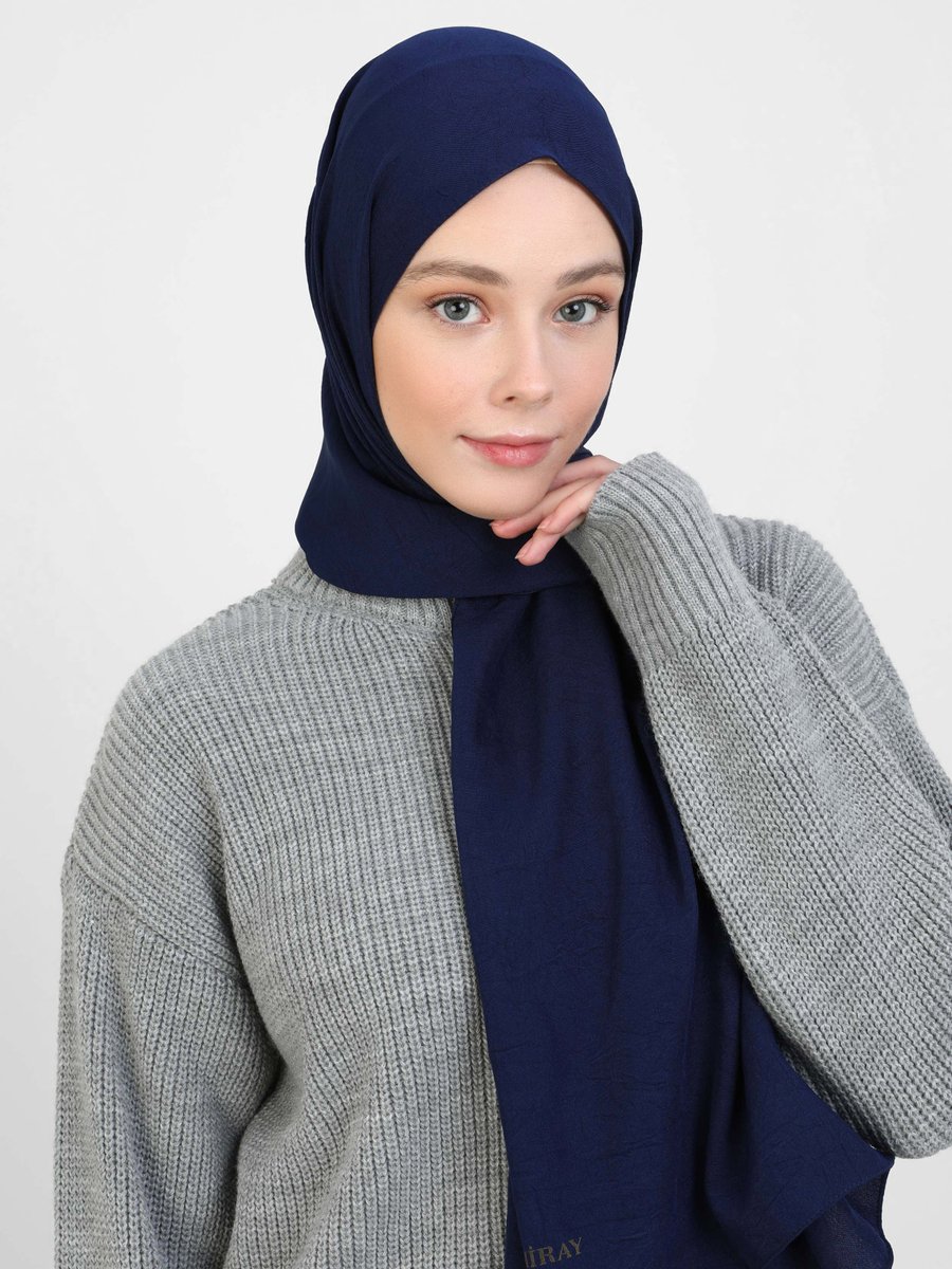 Miray Lacivert Pamuk Cazz Şal