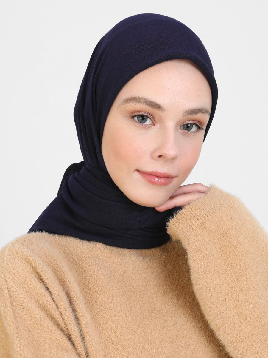 Miray Lacivert Büyük Boy Pamuk Eşarp