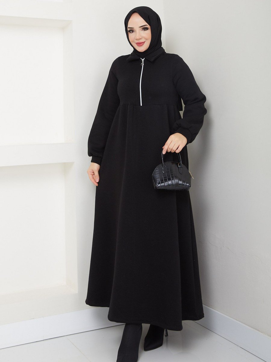 Şanel Moda Üç İplik Yakalı Elbise
