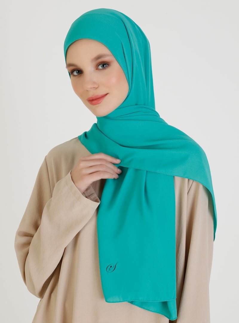 ŞALESS Yeşil Krep Şal