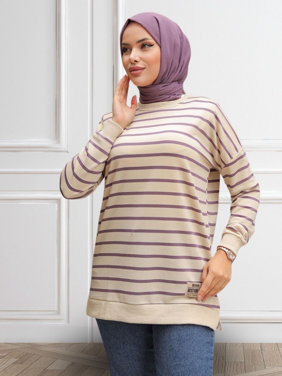 Lumidress Lumieer Çizgili Tunik
