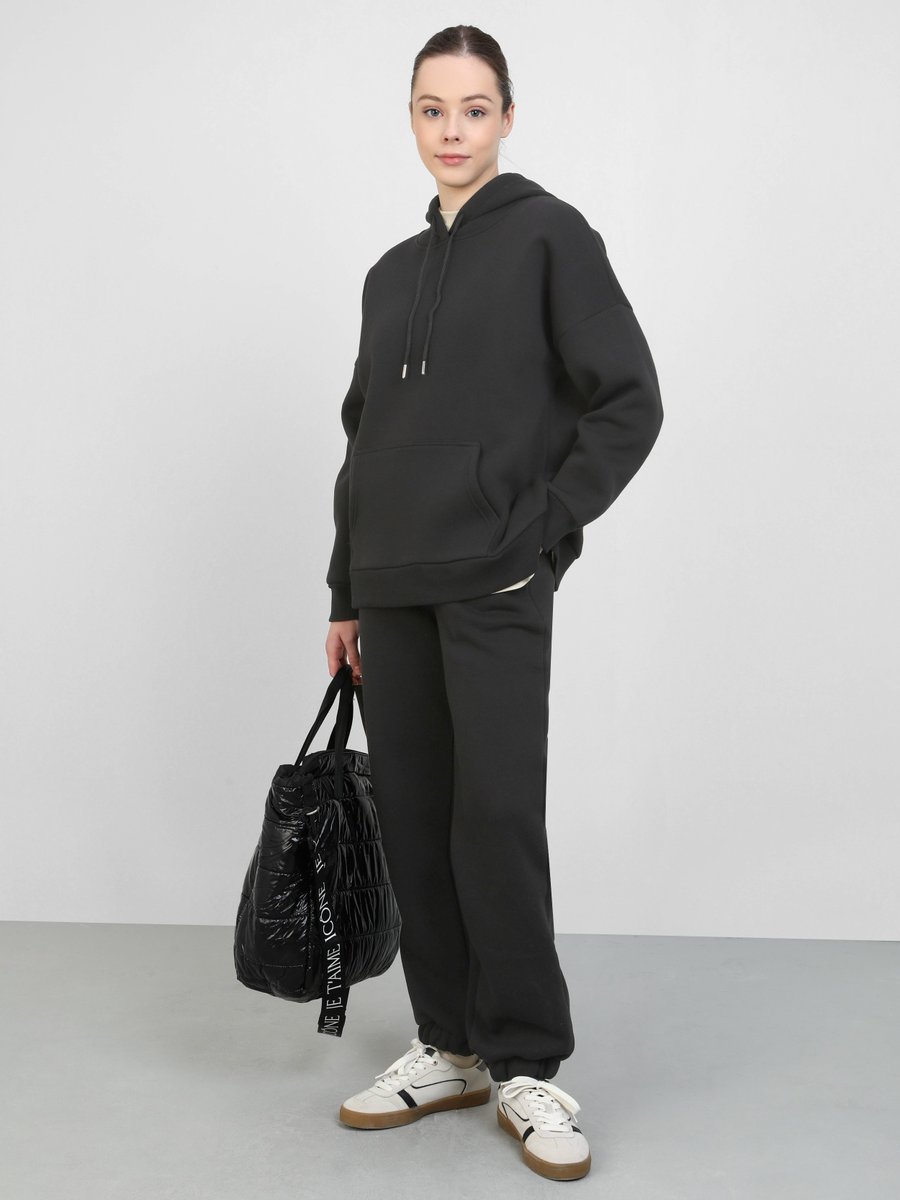 Benin Siyah Şardonlu Jogger Pantolon