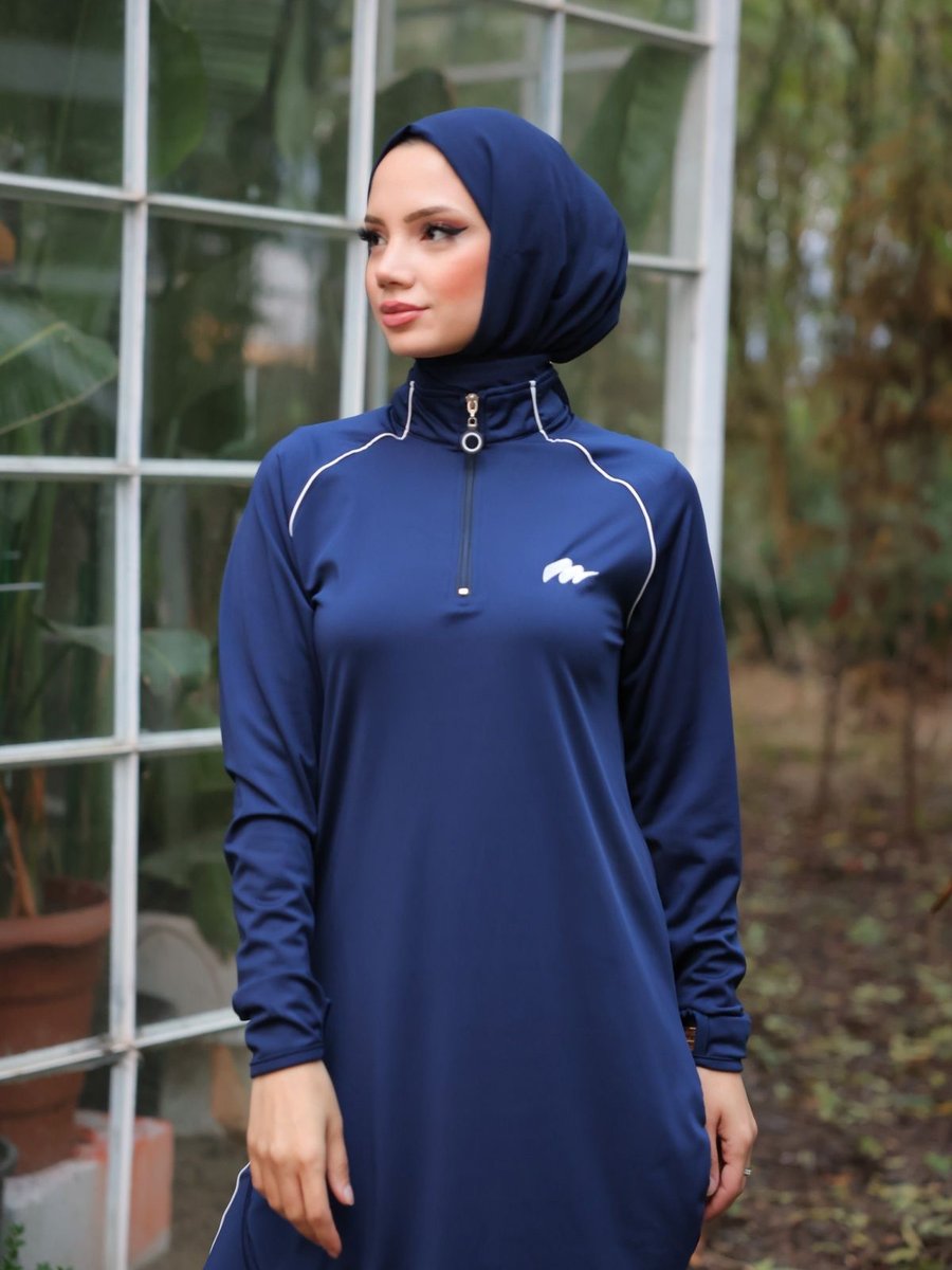 Wovi Moda Dalgıç Kumaş Yarım Patlı Fermuarlı Jogger Eşofman Takımı