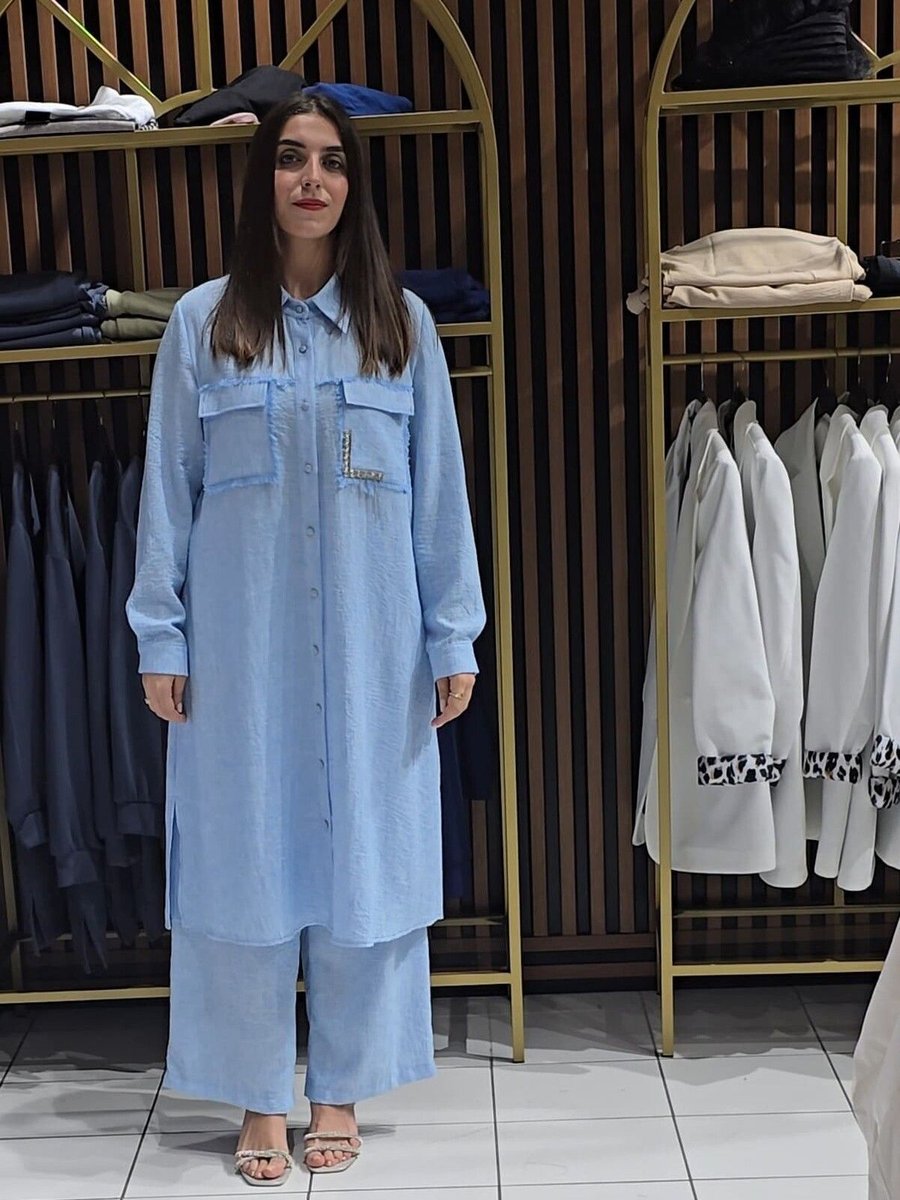 Omka Moda Tünik Pantolon Takım Püskül Detaylı