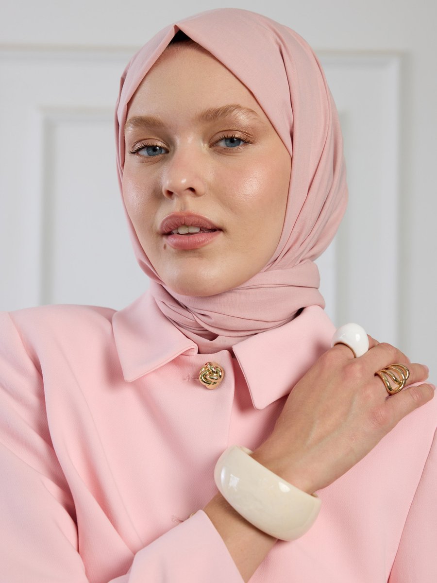 Pure Scarfs Pembe Pure Pamuk Şal Soft