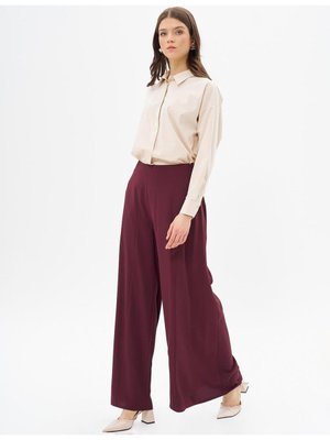 Kayra Geniş Paça Pantolon Bordo