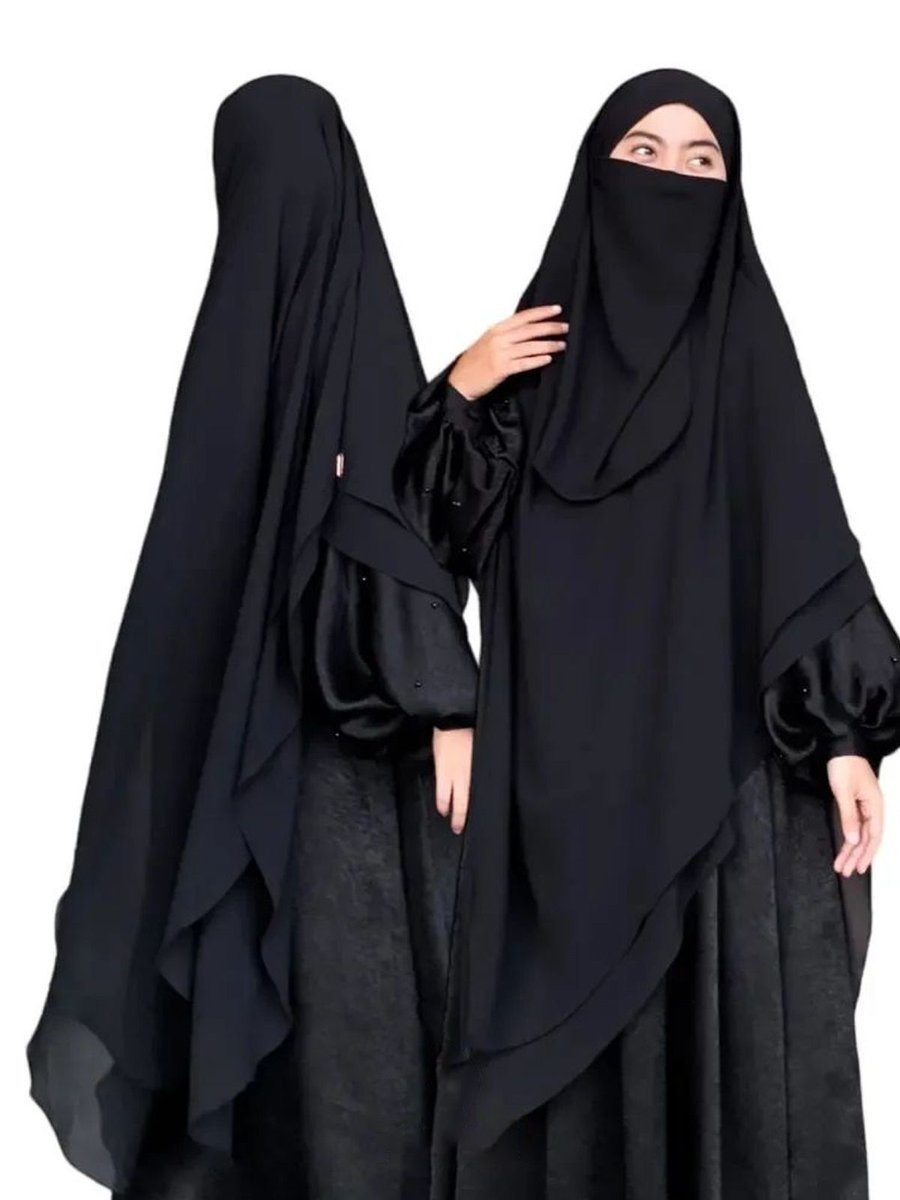 Hasna Tesettür Siyah Santorini Ipeği Lüx Ferace Çarşaf Mekke Özel Serisi Hac Ve Umre Kıyafeti (suflesiz)