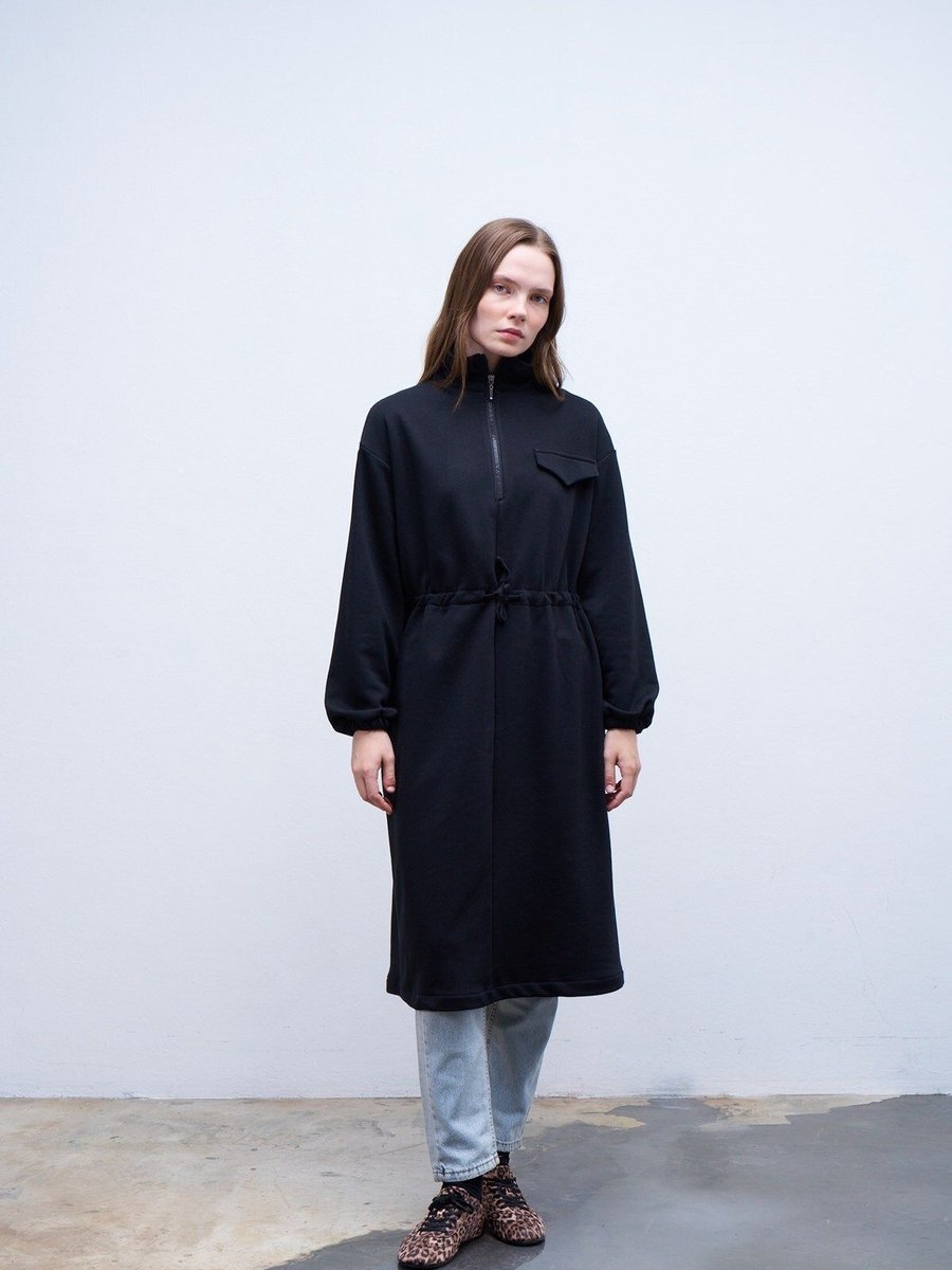 Qanu Tünelli Sweatshirt Siyah