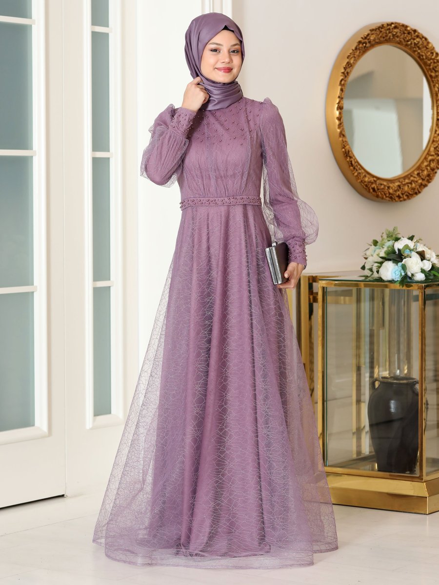 Azra Design Lavanta Peri Abiye Elbise