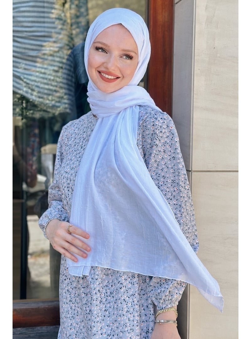 GİZCE Bambu Kraş Beyaz Şal