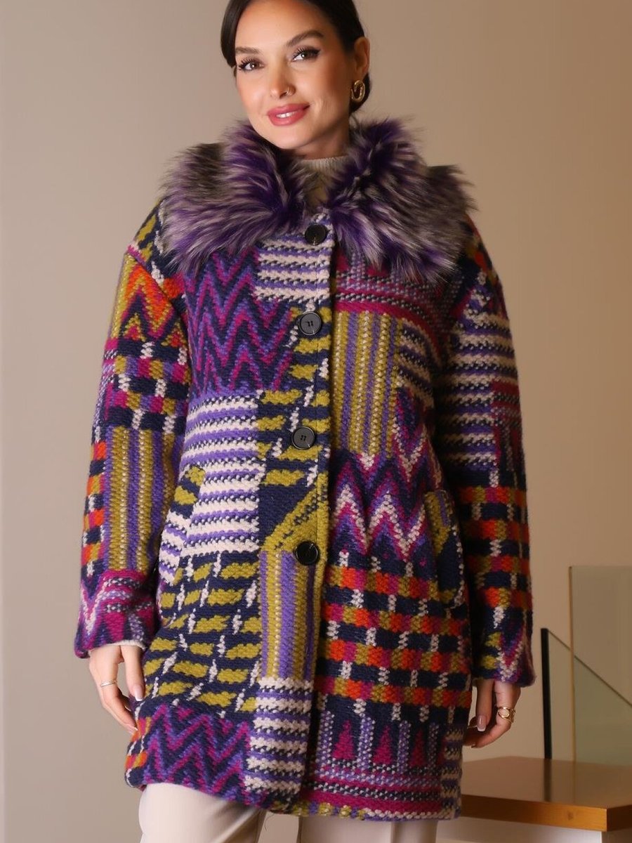 Vela Mor Patchwork Desenli Mont