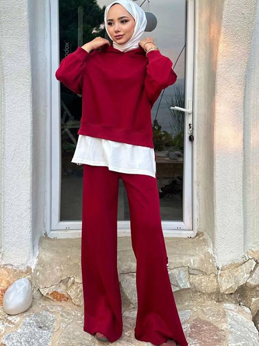 Moda Rosa Bordo Armalı Spor İkili Takım