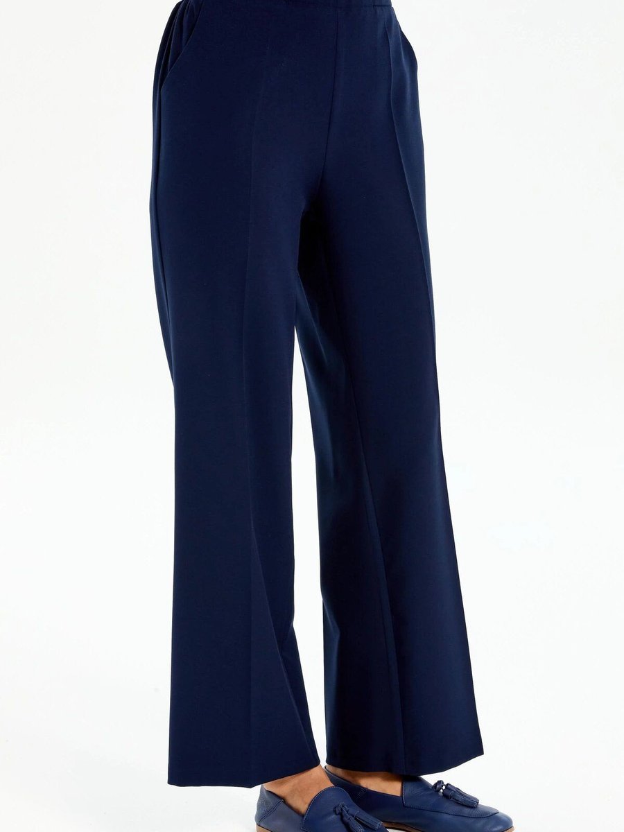 Tuğba Beli Lastikli Culotte Pantolon Lacivert