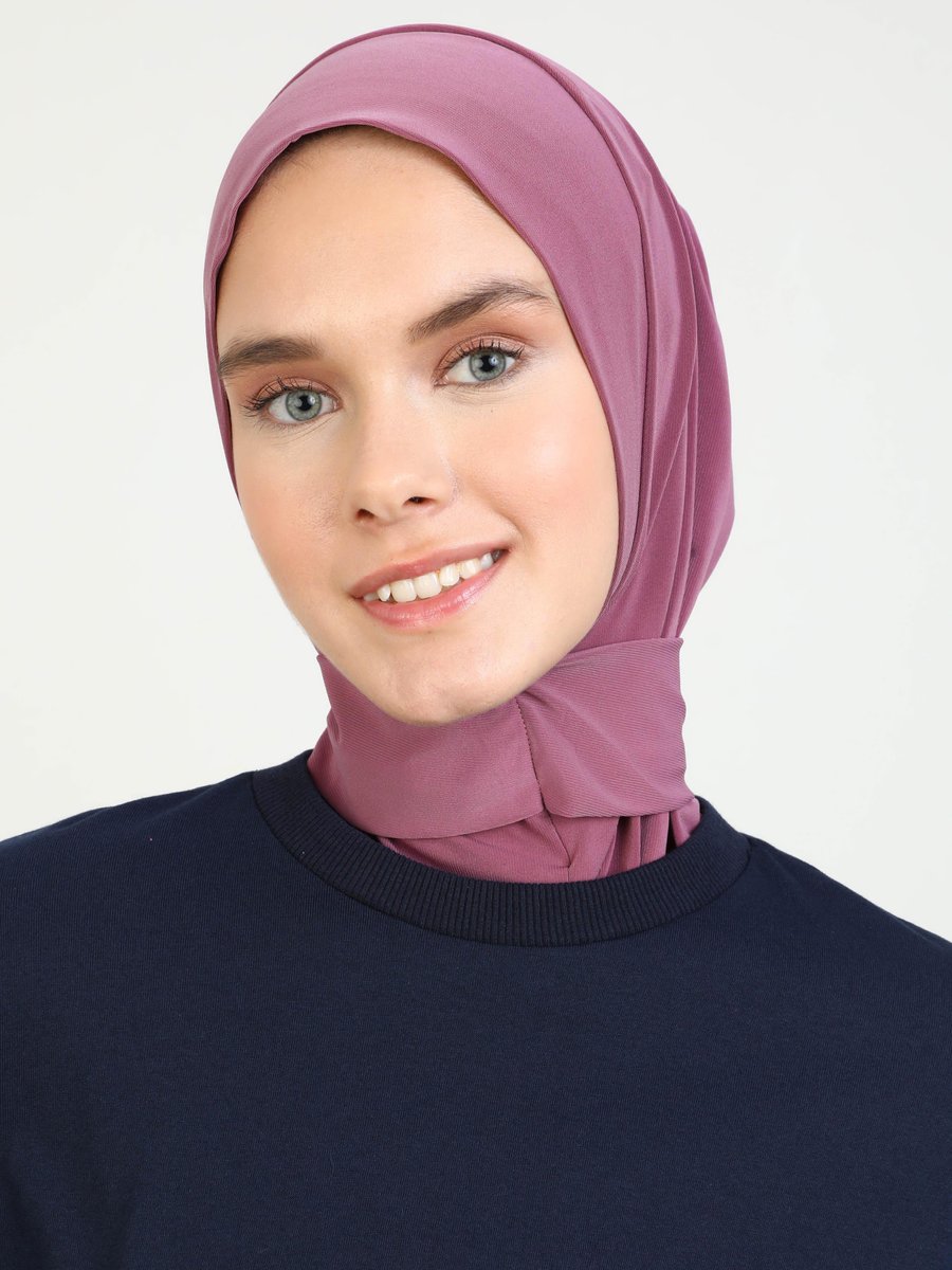 ELANESA Koyu Lila Hazır Türban