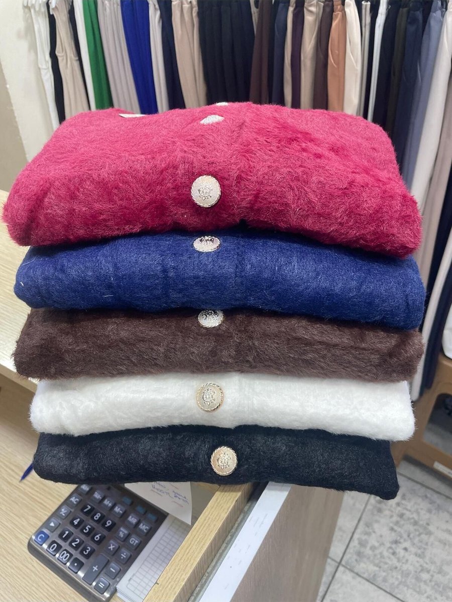 Aknur Moda Düz Angora Tunik Hırka