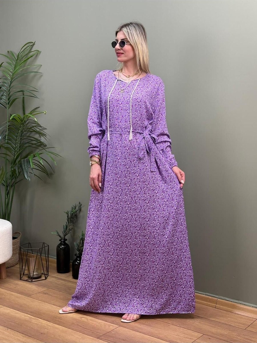 Serra Butik Alaçatı Büyük Beden Desenli Elbise