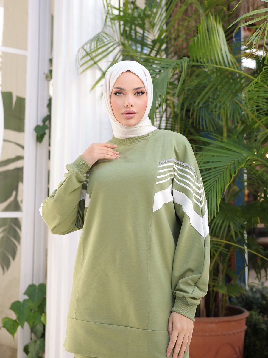 Mimi Luxury Wear Eşofman İkili Takımı Oversize, Bisiklet Yaka Pamuk Kumaş