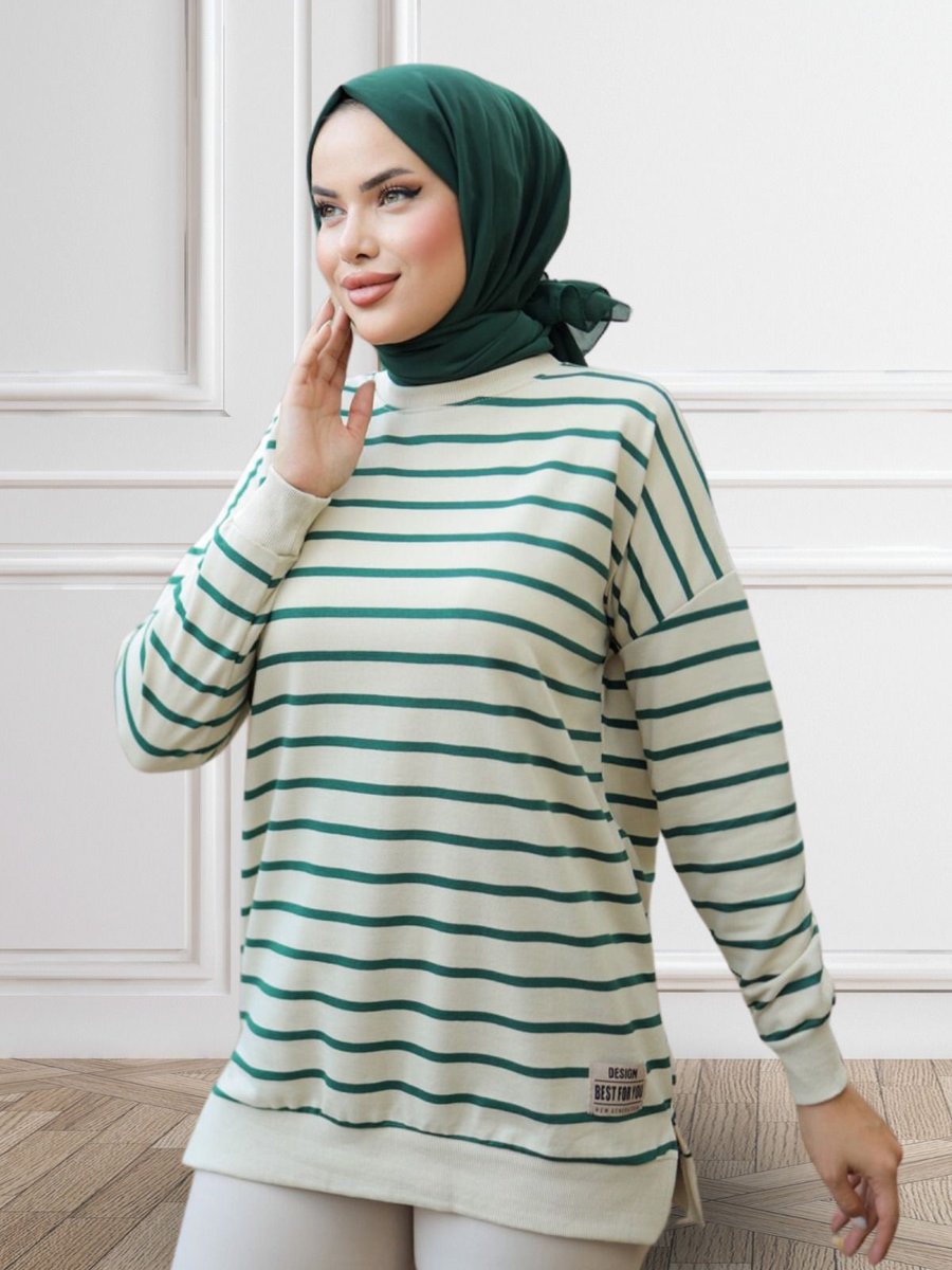 Lumidress Lumieer Çizgili Tunik