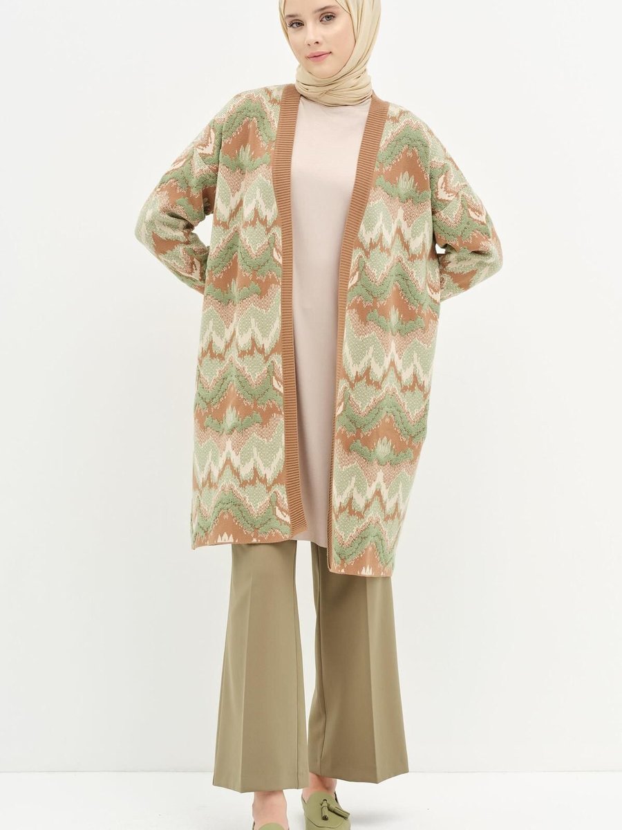 Tuğba Beli Lastikli Culotte Pantolon Olive