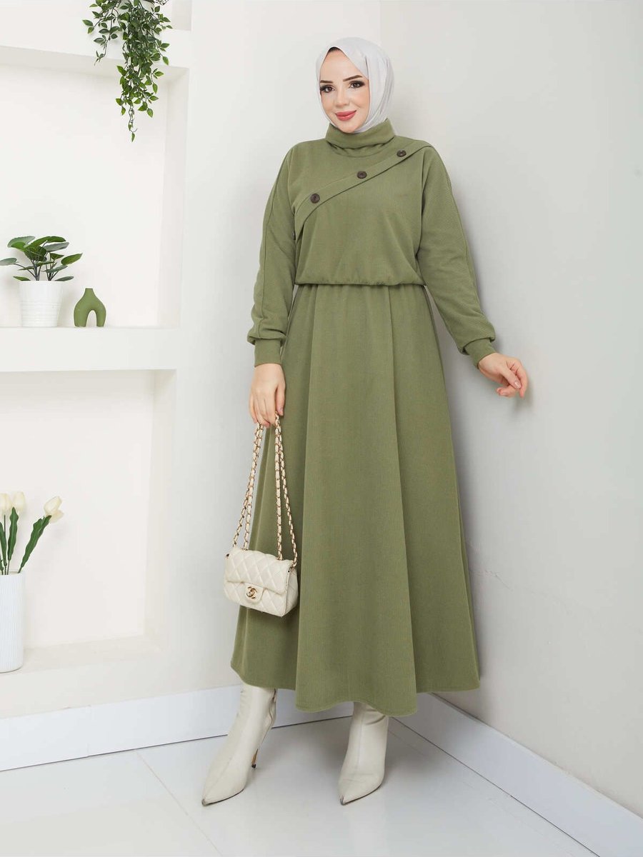 Moda Elsare İkili Triko Takım Yeşil