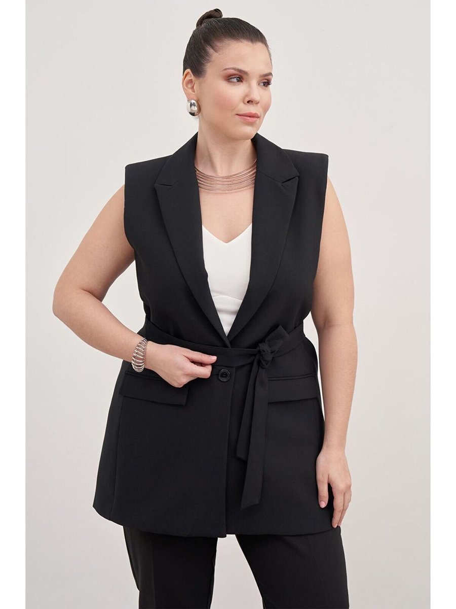 Emira Life Blazer Yelek Bel Lastikli Pantolon