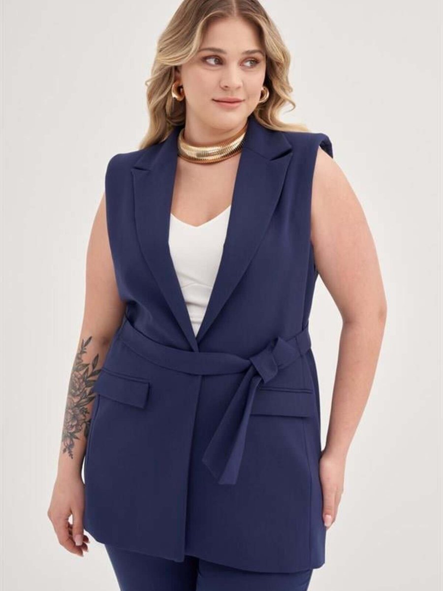 Emira Life Blazer Yelek Bel Lastikli Pantolon