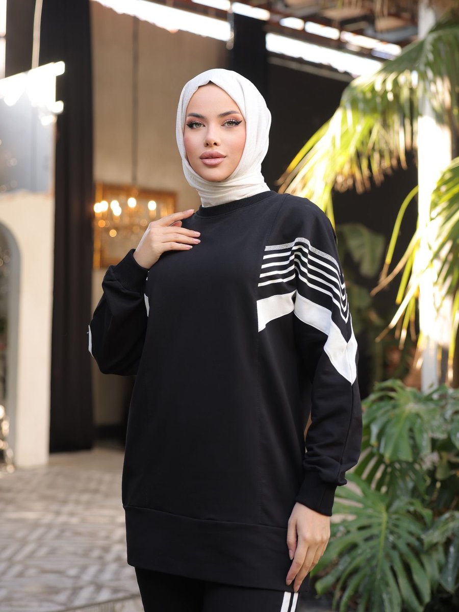 Mimi Luxury Wear Eşofman İkili Takımı Oversize, Bisiklet Yaka Pamuk Kumaş