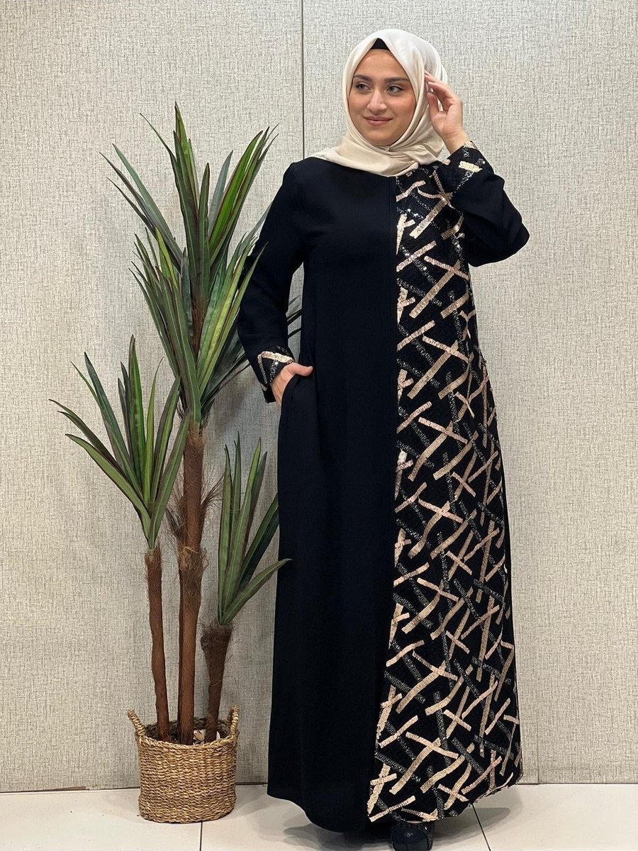 Butik Büyük Beden Lüks Fantezi Ferace