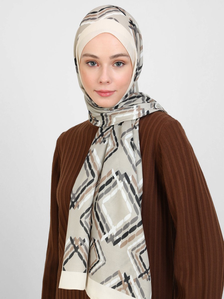 Miray Vizon Shantuq Soft Şal Küp Desen