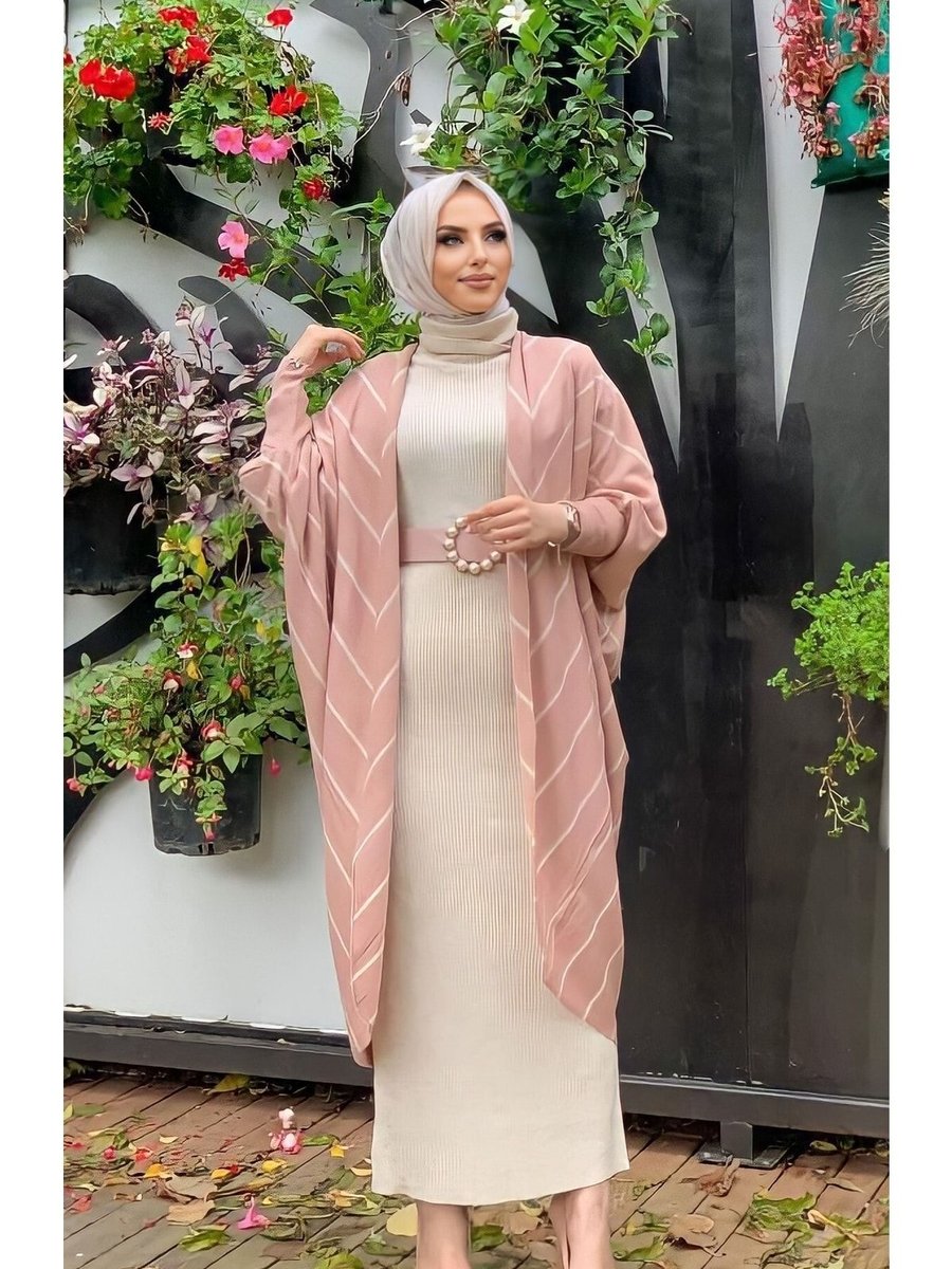 Şems Fashion Kumaş Hırka Ve İkili Takım Triko Elbise