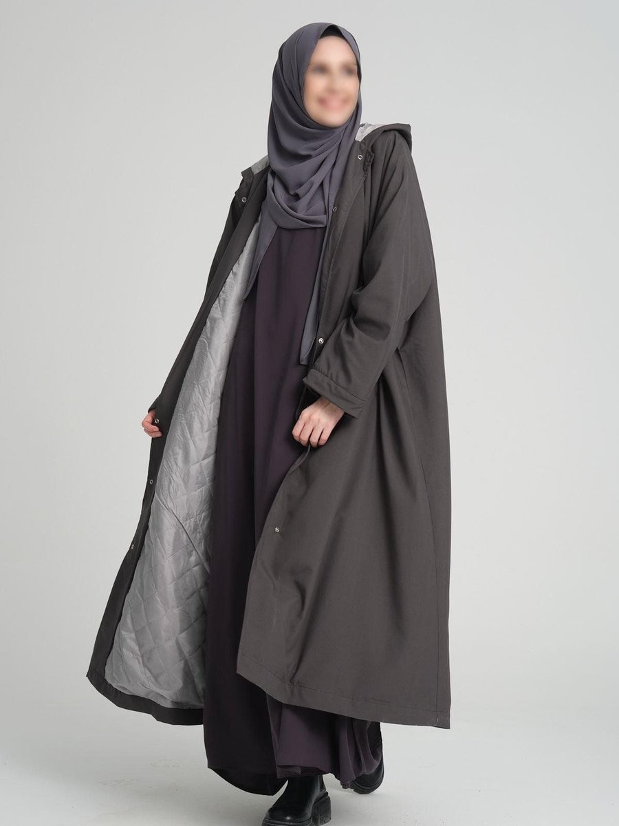 Enans Design Kapüşonlu Yağmurluk Kaban, Kaban
