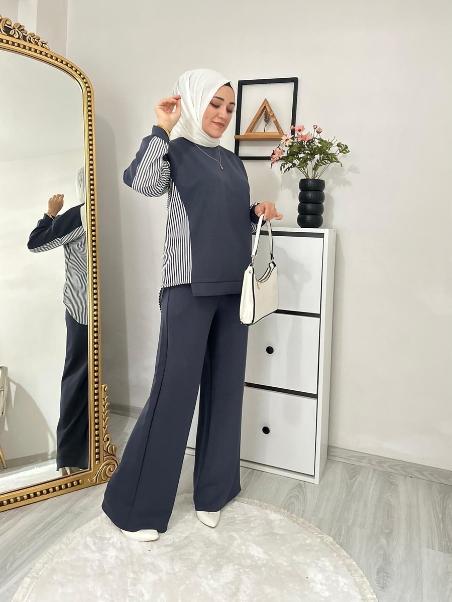 Moda Krash Çizgili Gömlek Bin Spor Takım