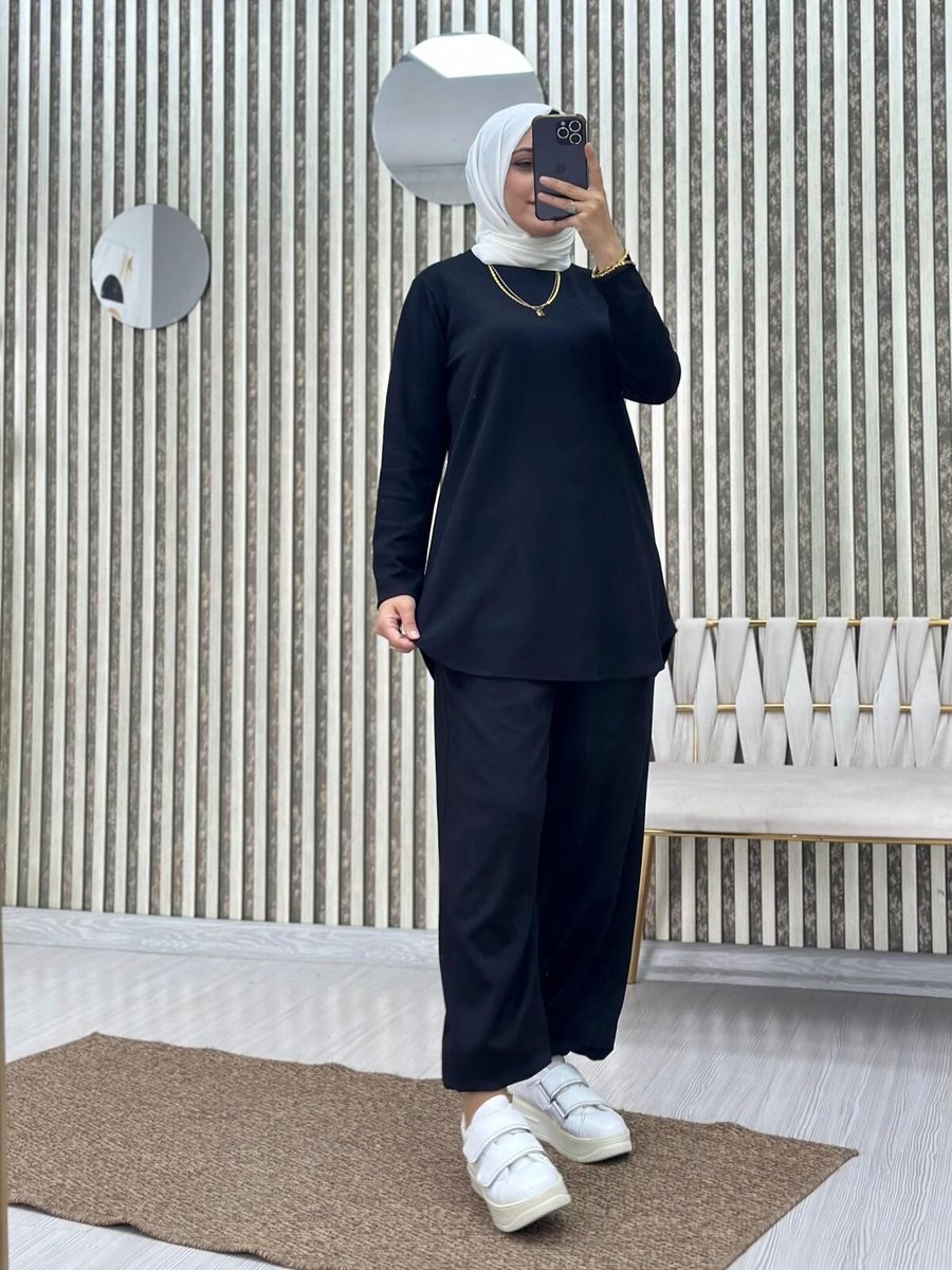 Moda Krash Oyşo Kumaş Şalvar Pantolon Spor Takım