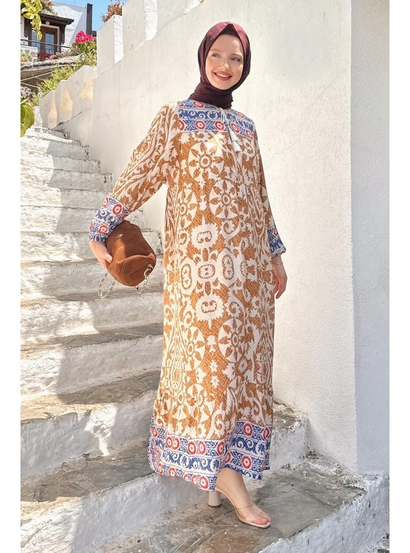 GİZCE Sevilla Kiremit Elbise