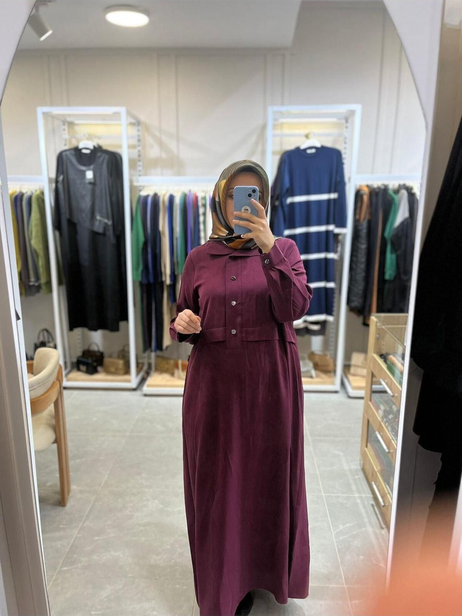 Nuss Ön Çıt Detay Elbise