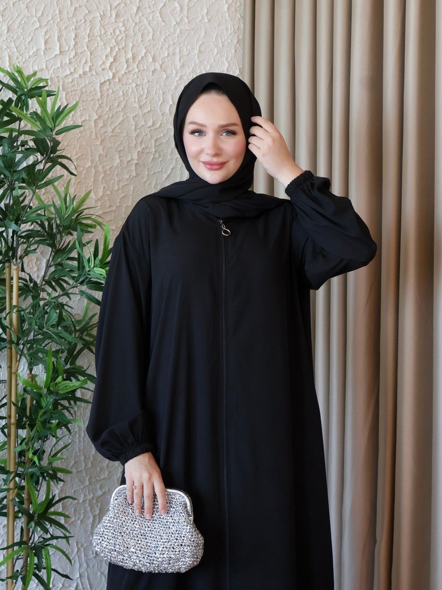 H Hijab Center Medine İpeği Şalı Birleşik Namaz Elbisesi