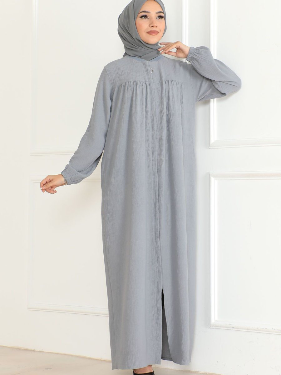 Oktayusta Collection Robalı Mevlana Kesim Günlük Elbise