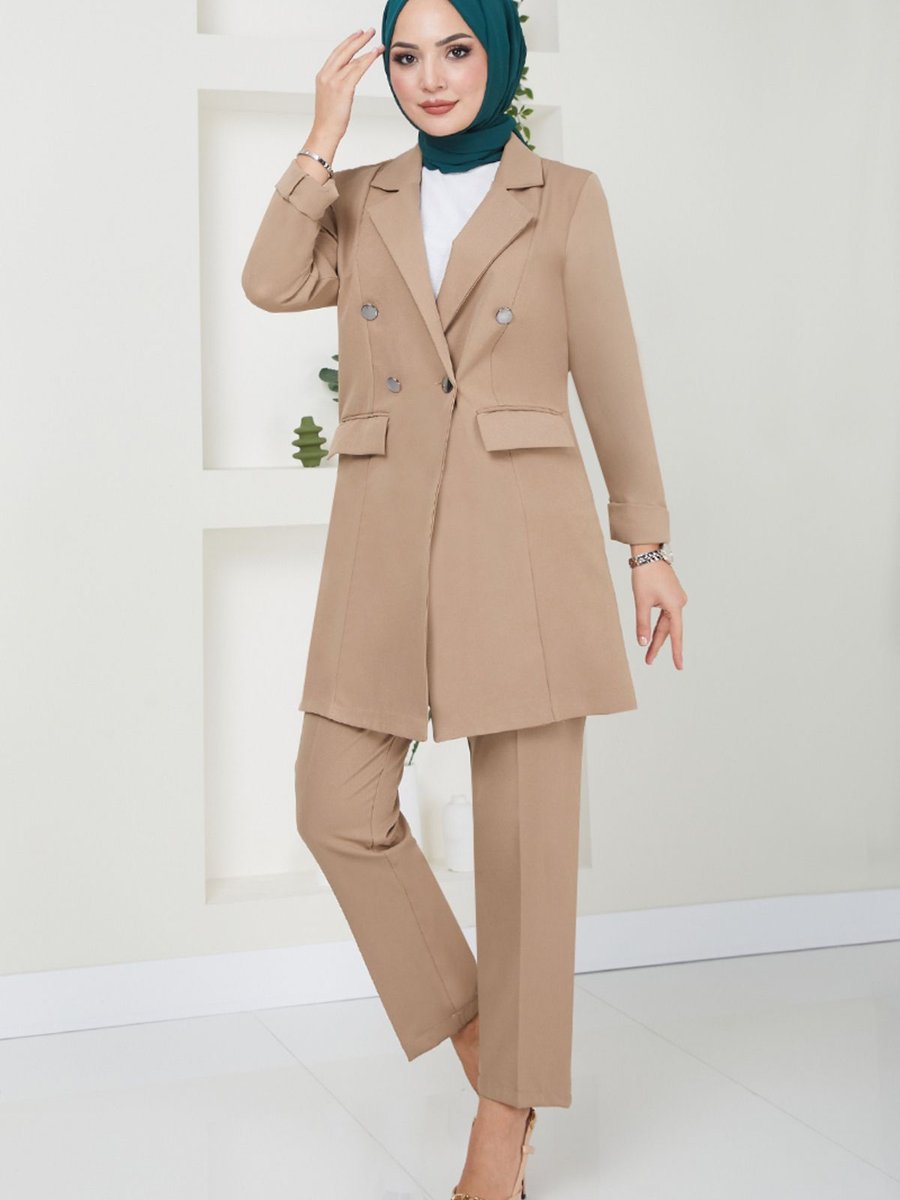 Modamerve Blazer Ceketli Takım M Vizyon