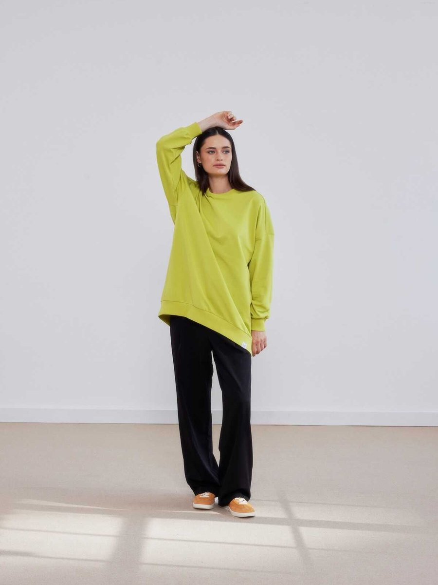 Ekrutex Oversıze Sweatshırt Yeşil