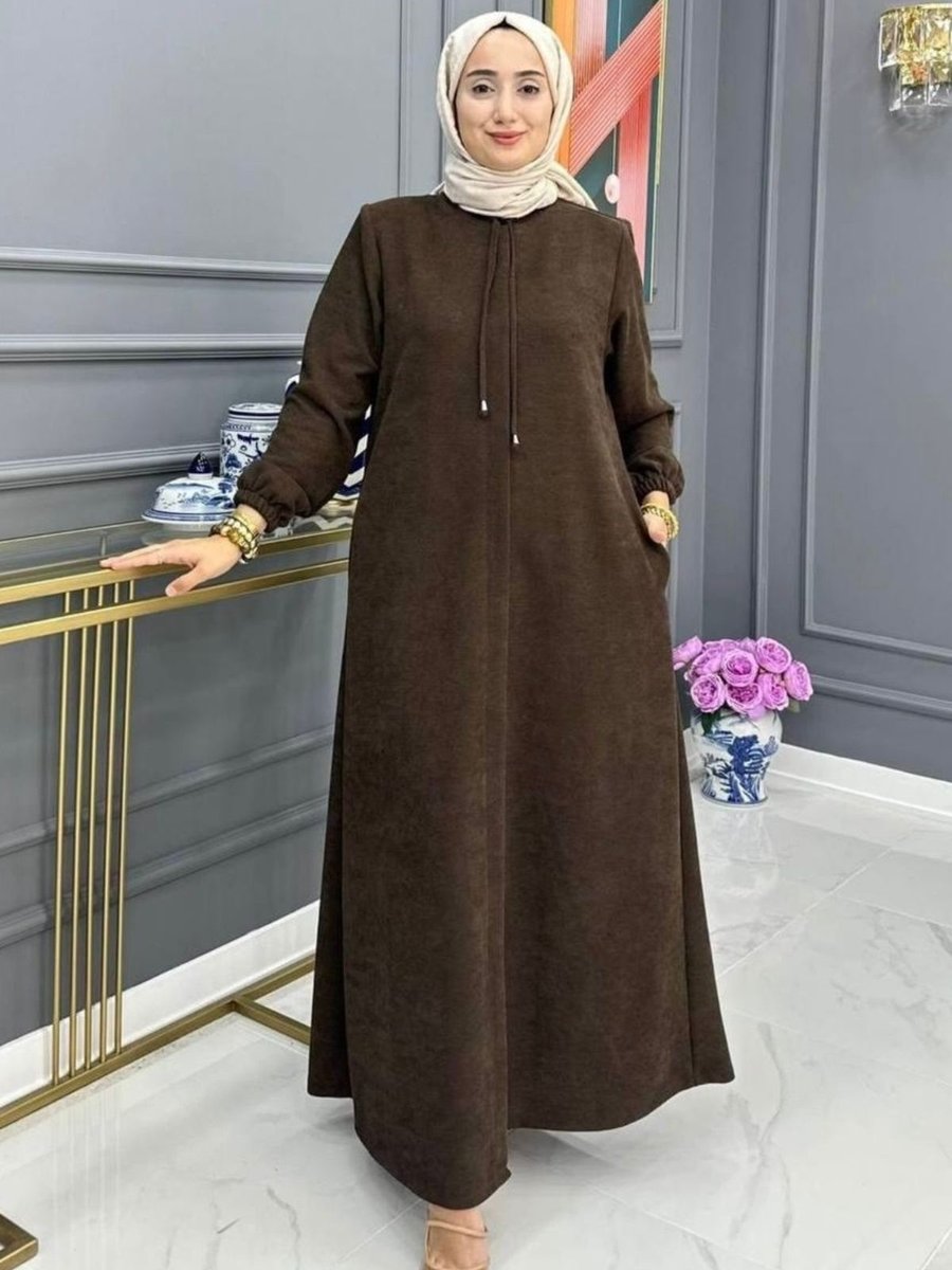 Msk Fashion Şönil Kumaş Kışlık Ferace